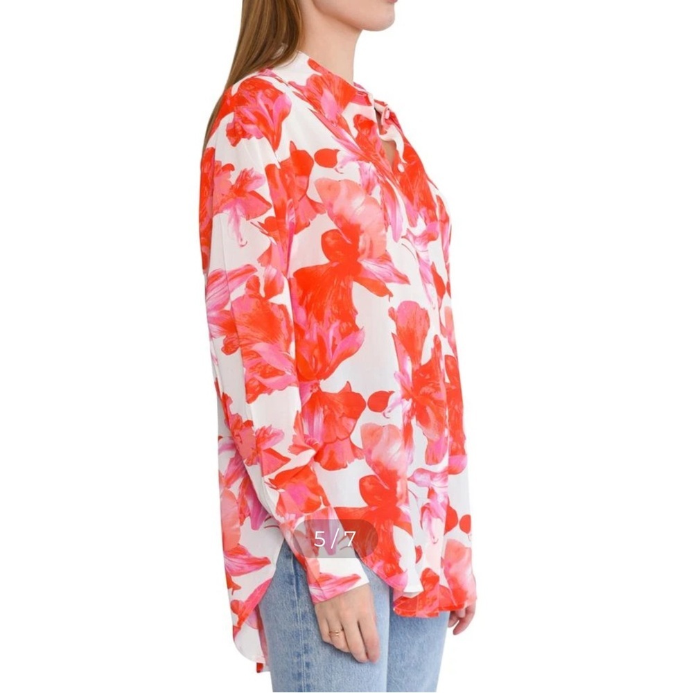 WAYF Brielle Oversized Button Front Shirt. XS (oversized) - Picture 7 of 7